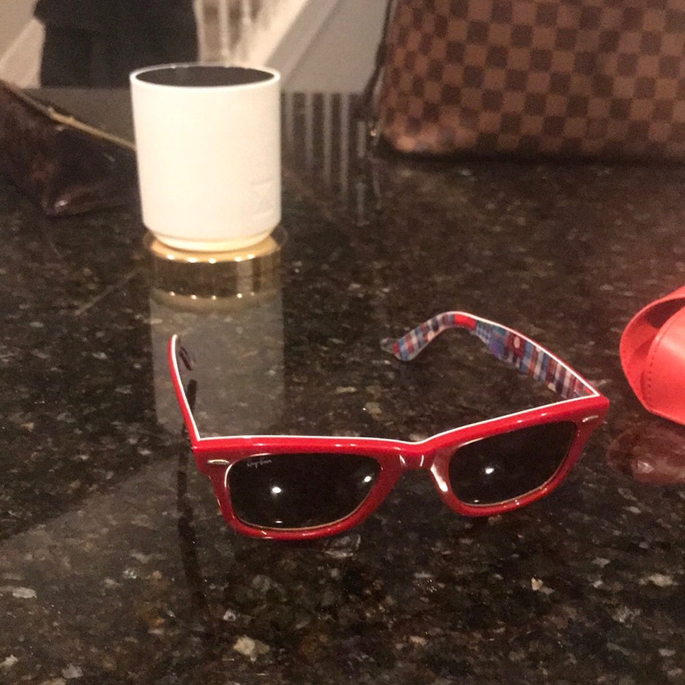 Red limited edition ray bans